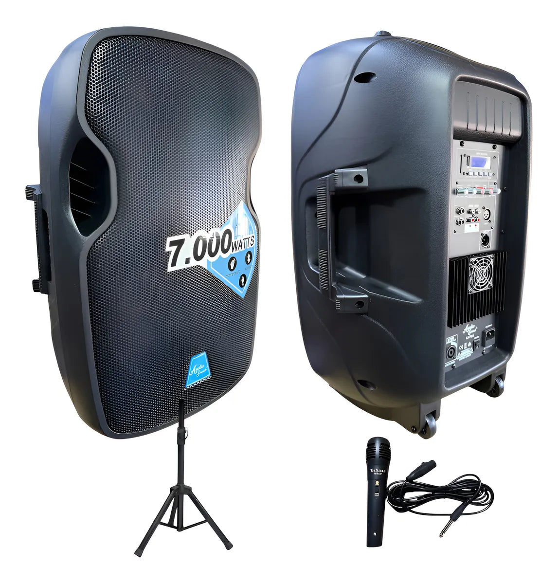 Cabina Activa Audio Sound 15 Pulgadas 7000 700w Bluetooth Negro