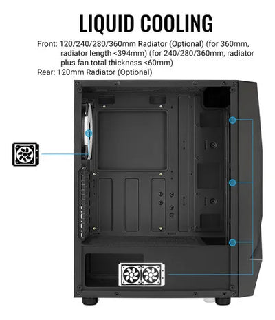 Gabinete Chasis Gamer Aerocool Scape Argb Rgb