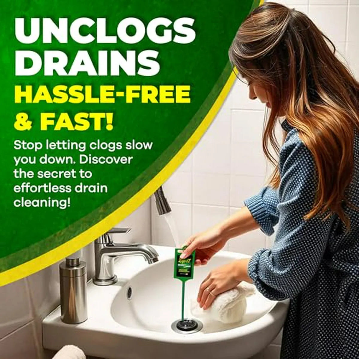 Zip-it 25 Drain Snake Cleaner 3-pack - Desatascador Eficaz!