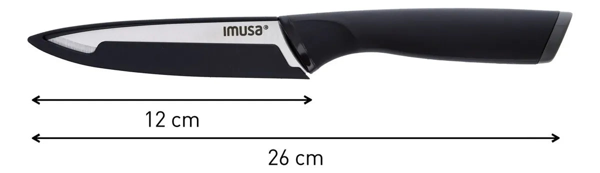 Cuchillo Multiusos 12cm Imusa Talent Acero Inoxidable Color Negro