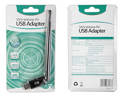 Adaptador Wifi Usb 2.0 Con Antena 270 Mbps 5dbi 802,11b/g/n