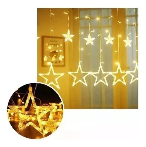 Instalación Luces Led Estrella Decoración Navideña Cálida 1#
