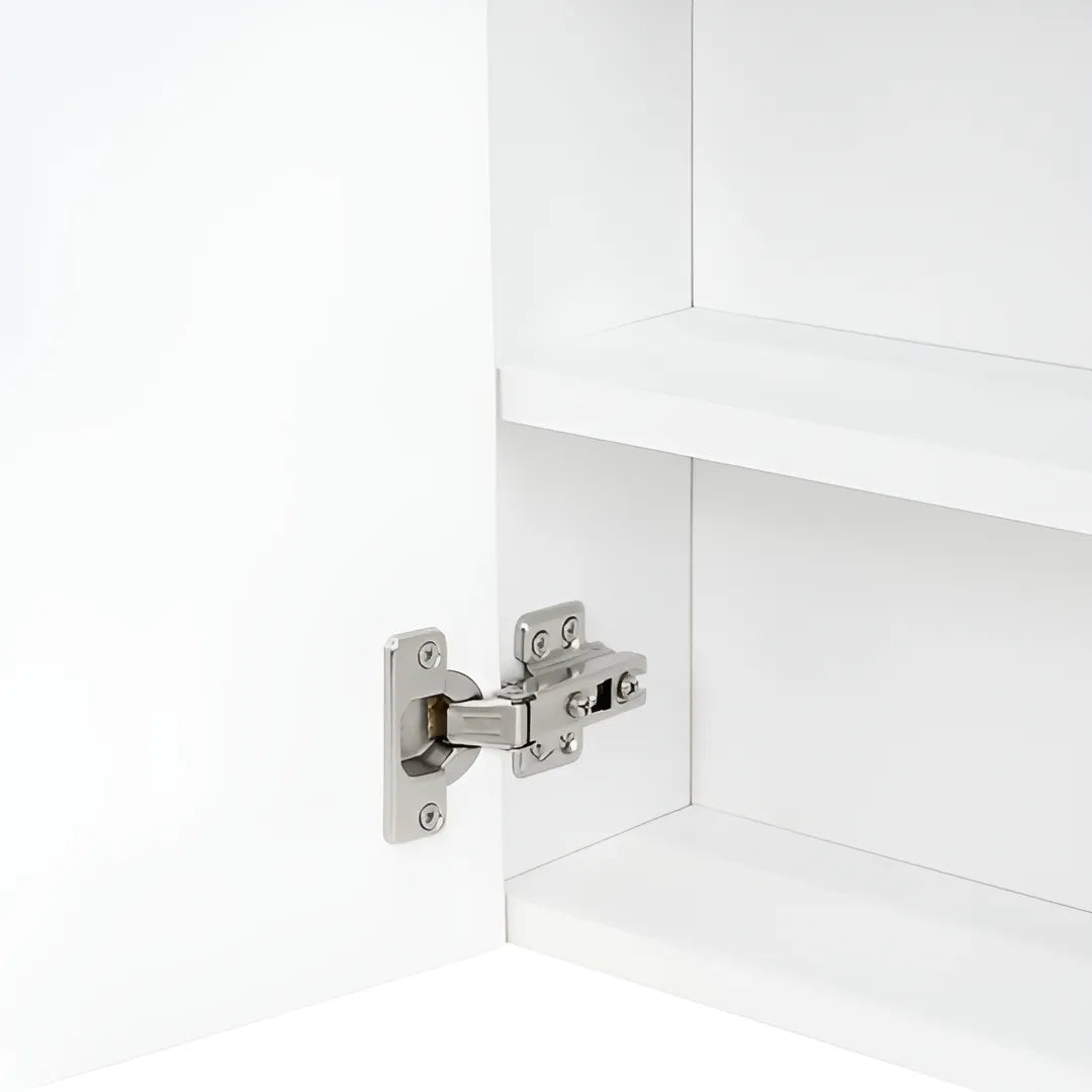 Gabinete Blanco 50 Cm Con Espejo Y Entrepaños