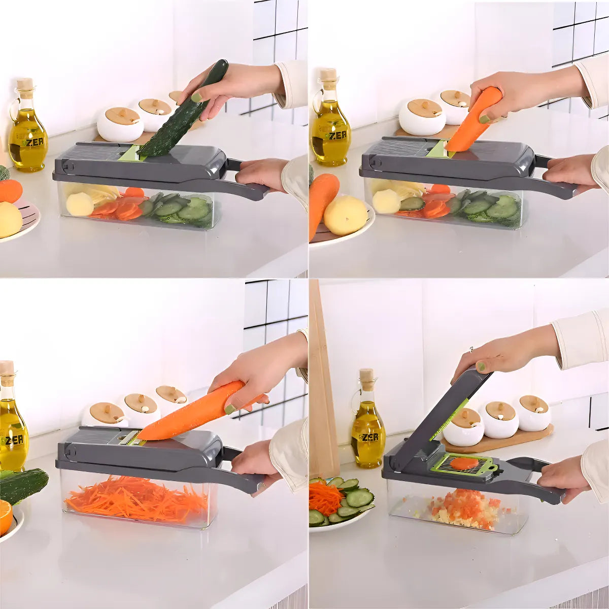 Mandolina Cortador Verduras Multi Picador Vegetales 15 En 1