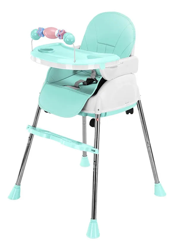 Silla De Bebé Para Comer 3 En 1 Color Menta Color Agua Liso