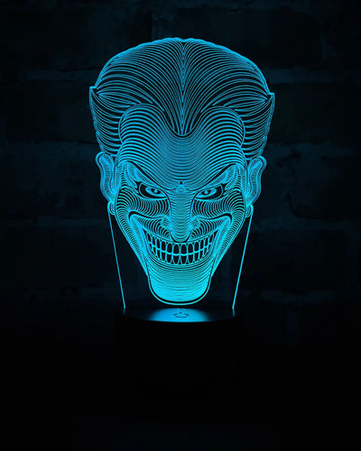 Lámpara De Noche Led Joker Guasón Batman Dc Regalo Holograma - Negro