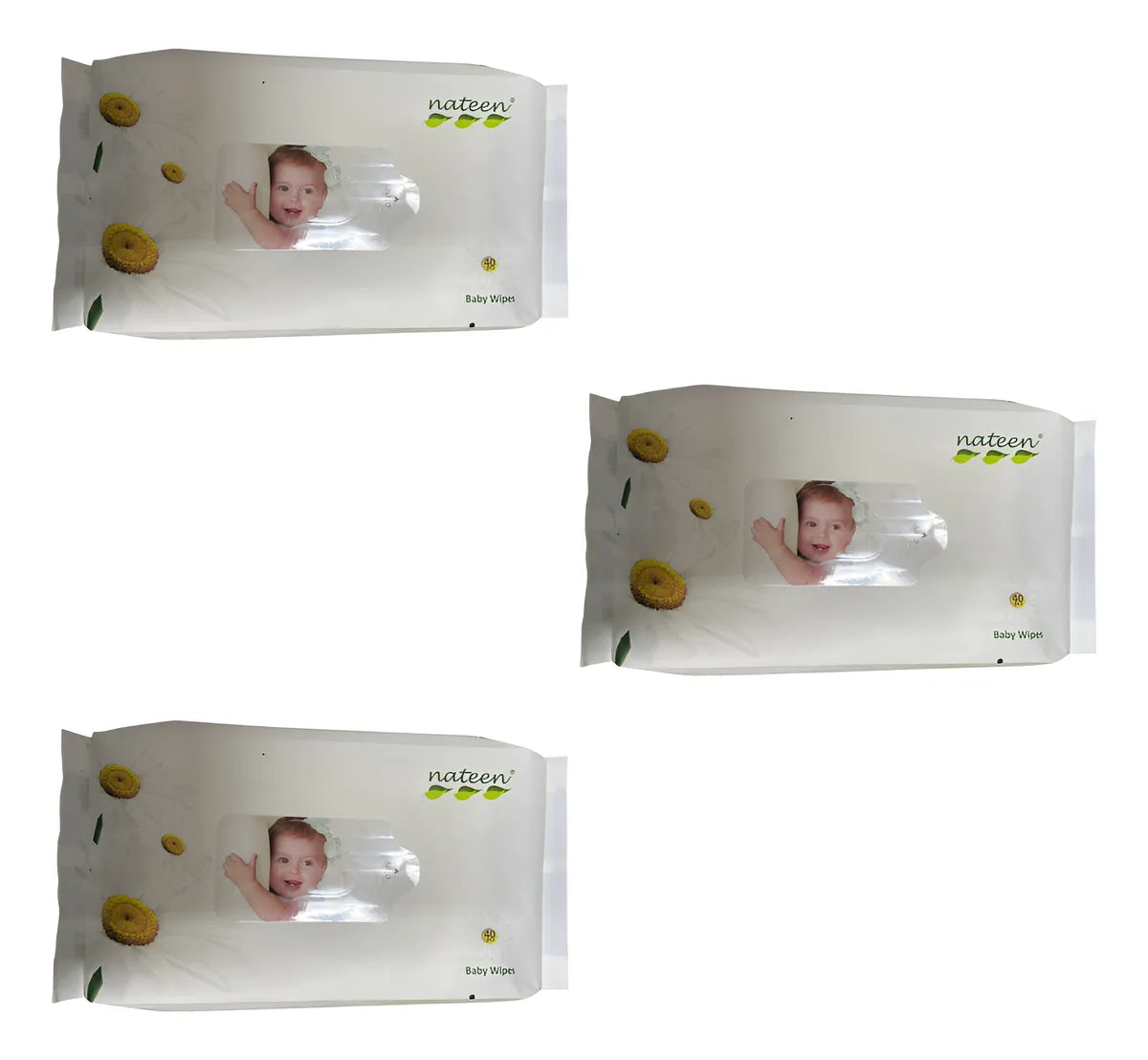 3 Paq. Toallitas Húmedas Nateen Baby Wipes X40und Para Bebé