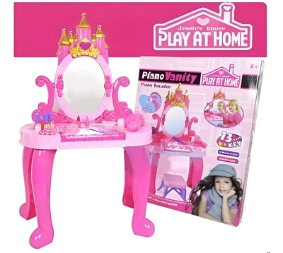 Tocador Infantil Tutotoys Rosa Con Luces Sonidos Piano Secador 661-36