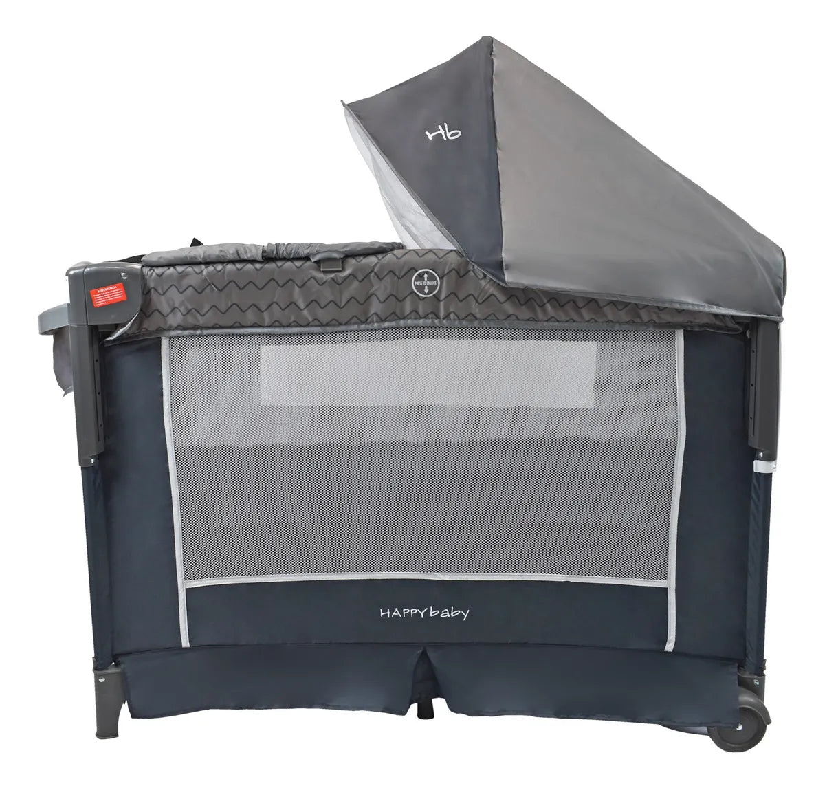 Corral Cuna Colecho Bebé Happy Baby Silver Color Gris oscuro