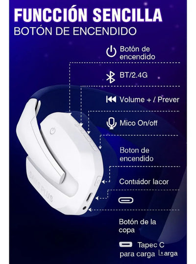 Auriculares Inalámbricos Para Ps5, Ps4, Pc, Mac, Switch