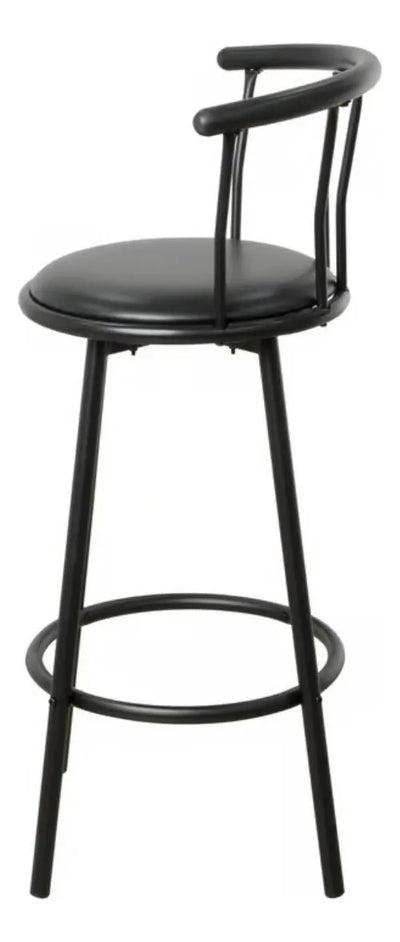 Silla Alta De Bar Giratoria Butaco Barra Silla Giratoria Color Negro
