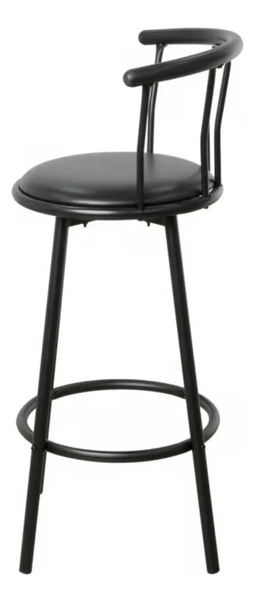 Silla Alta De Bar Giratoria Butaco Barra Silla Giratoria Color Negro