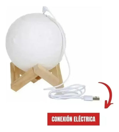 Humificador Difusor Aroma Lámpara Luna Luces Led Eléctrico - Multicolor