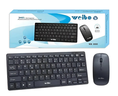 Kit de teclado y ratón Wb8068 con transmisión inalámbrica de hasta 10 m
