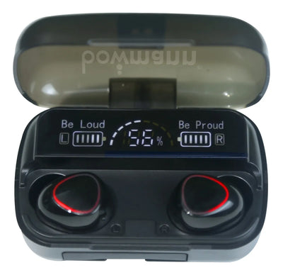 Audifonos Inalambricos Bowmann Bw-m10 Tws Powerbank Color Negro