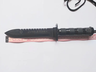 Cuchillo Tactico De Supervivencia Camping Cauchera Brujula Negro