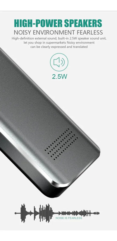 Traductor De Voz Instantáneo Sin Internet + 100 Idiomas Full Dorado Oscuro