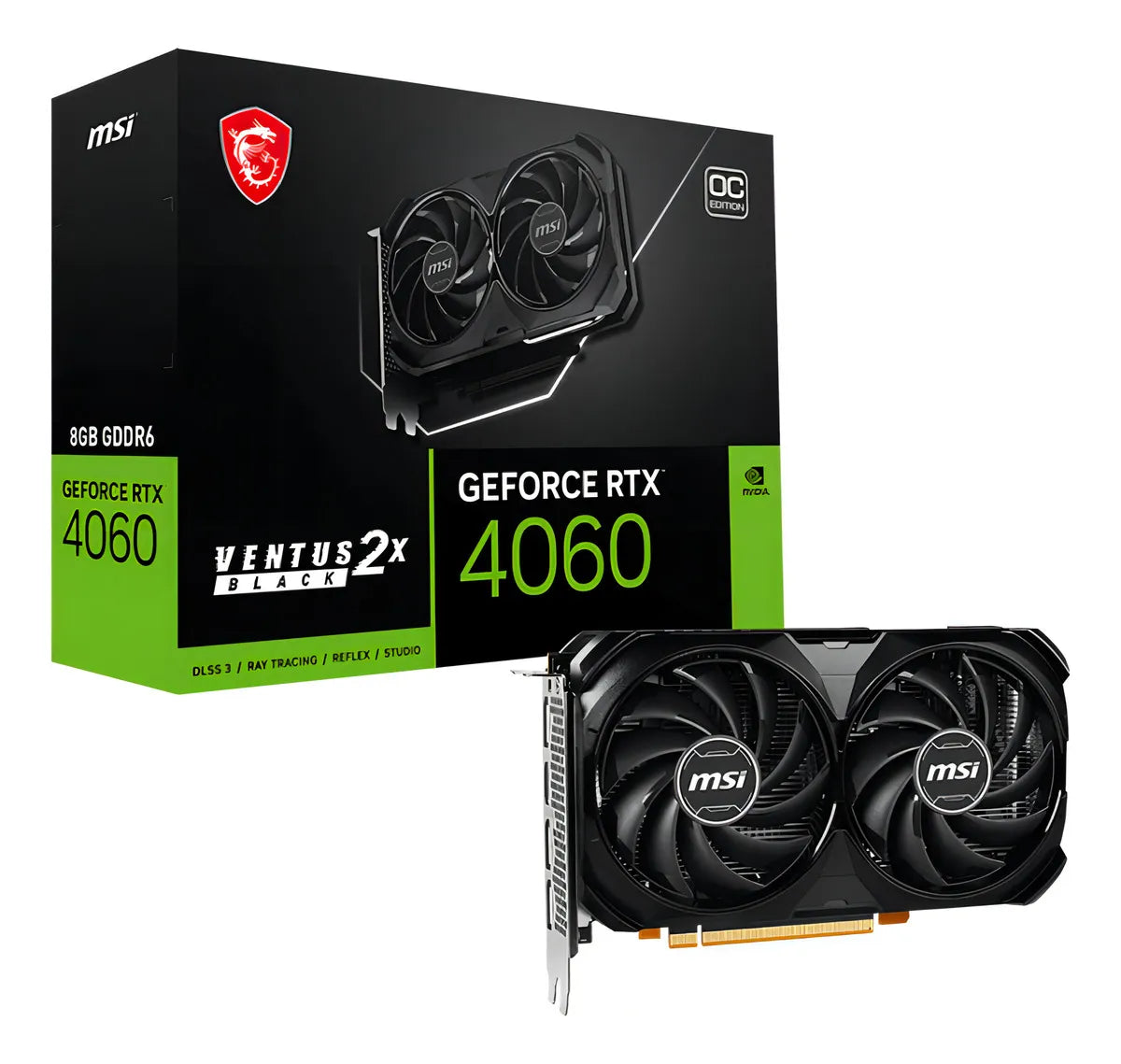 Tarjeta De Video Msi Nvidia Rtx 4060 8gb Black Oc