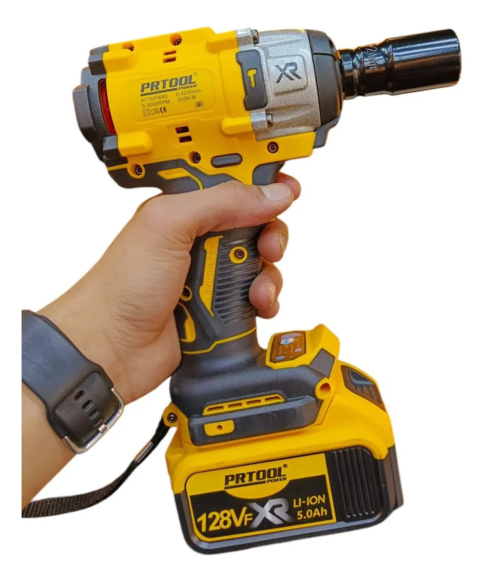Combo Taladro Inalámbrico 128v Y Pistola Impacto 1/2 Amarill Amarillo
