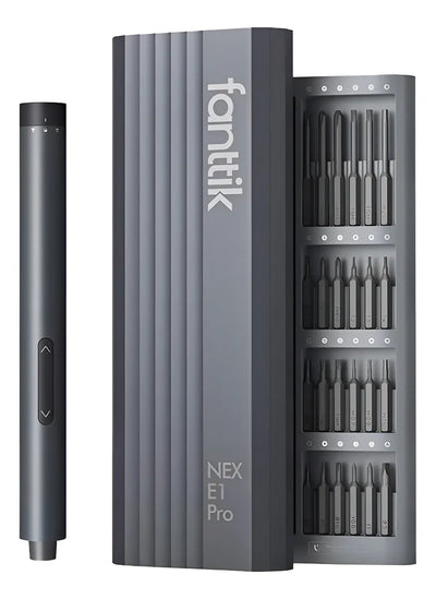 Fanttik E1 Pro Mini Destornillador Eléctrico 3.7 V 24 Puntas Color Gris