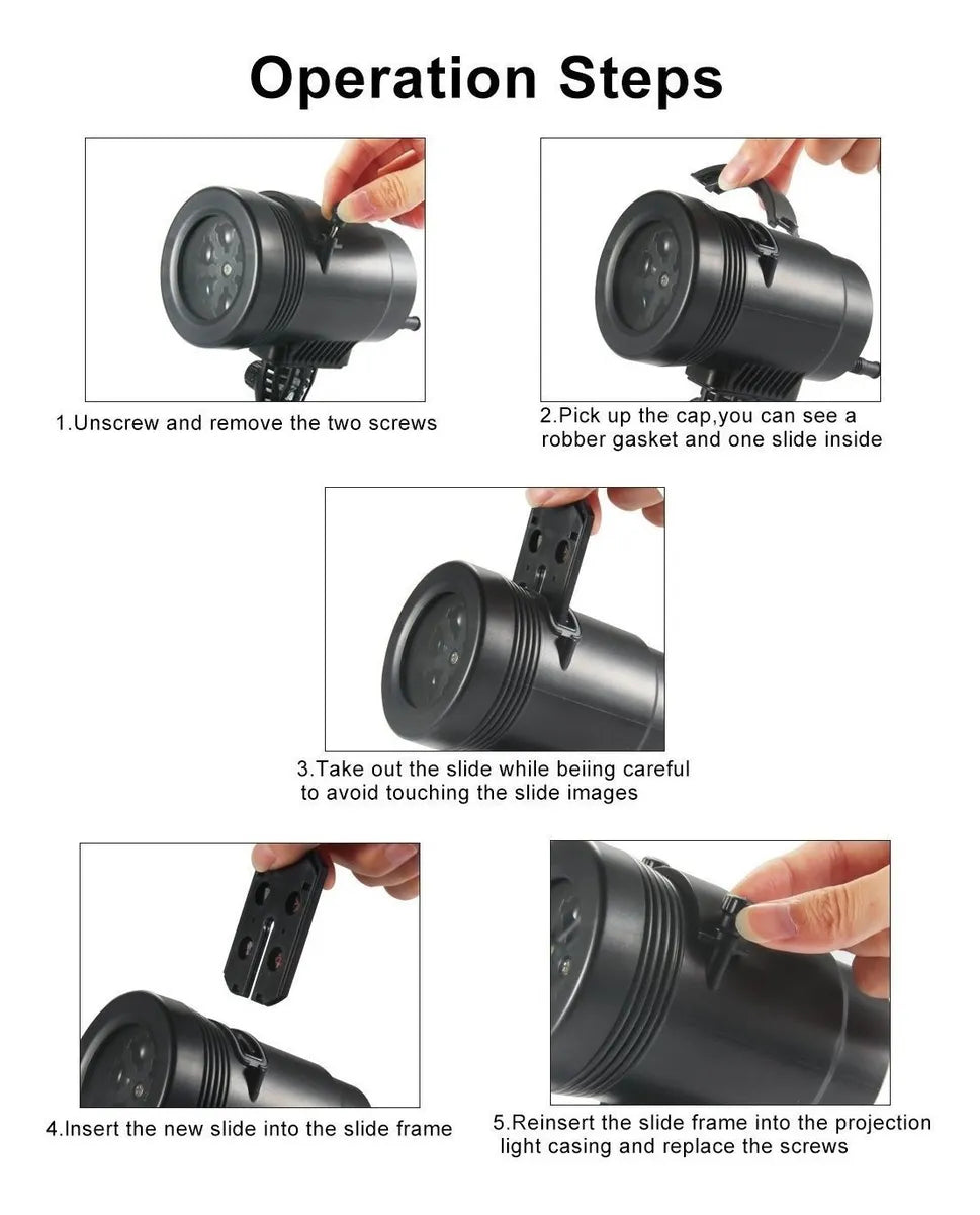 Proyector Luces Navideñas Led Topchances 12 Diseños De