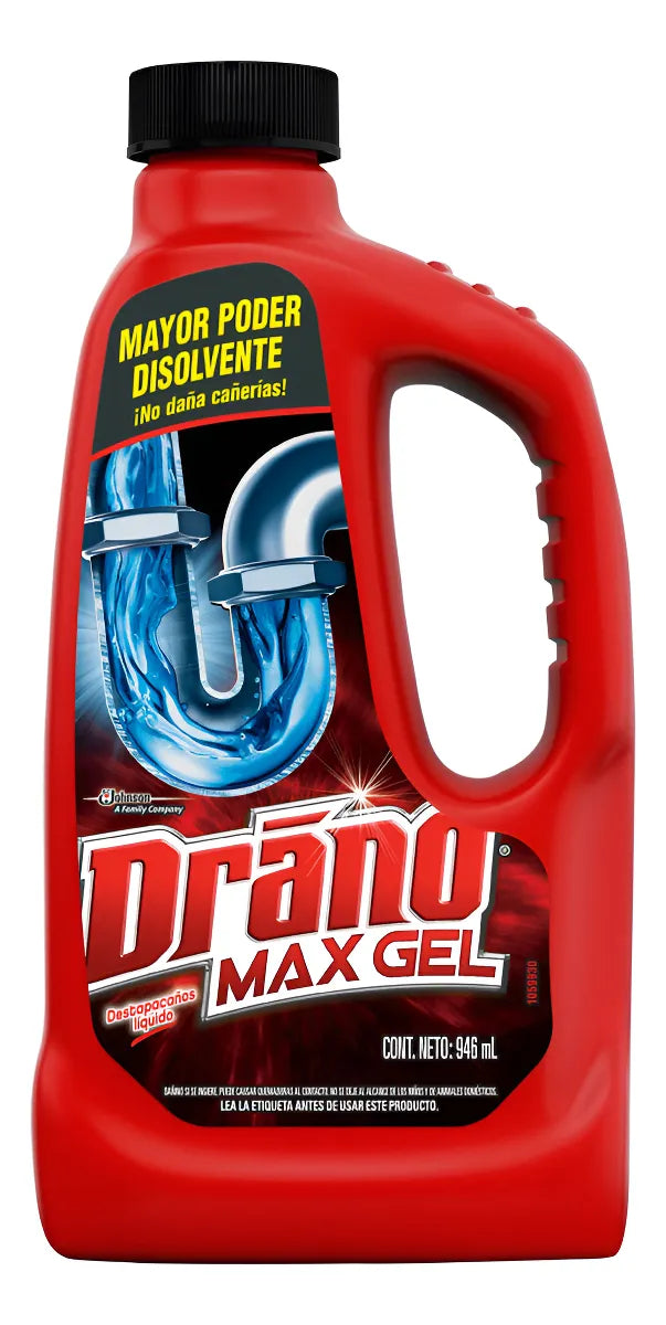 Drano Max Gel Desatascador Líquido para Limpieza de Tuberías de Fregadero o Ducha, 946ml