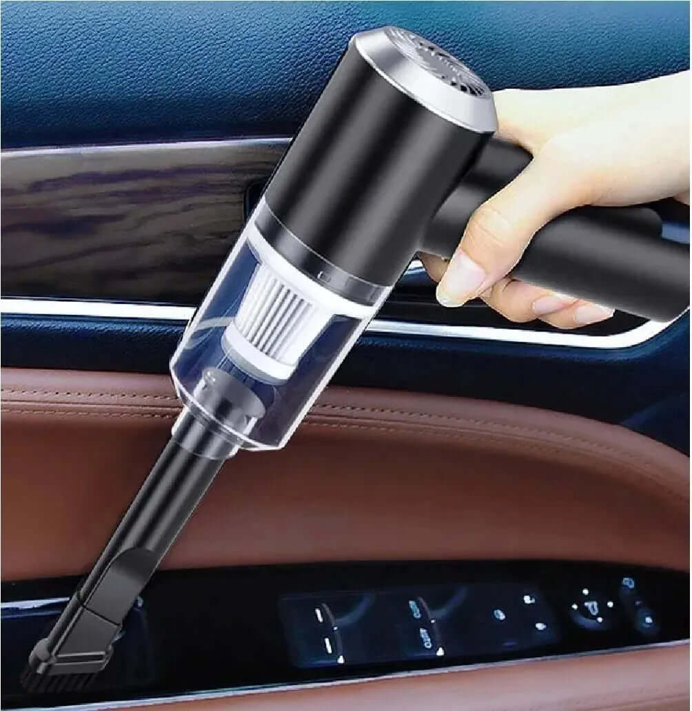 Aspiradora Auto Portatil Usb 2 En 1 Recargable Inalambrica Color Negro