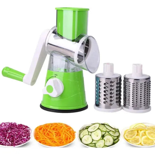 Espiralizador Y Rallador Con 4 Cuchillas De Acero Verde