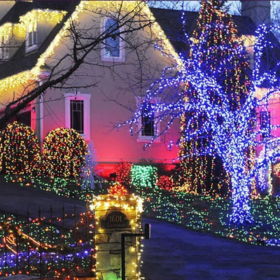 Extensión 200 Luces Navideñas Led Solar Qedertek 72 Pies