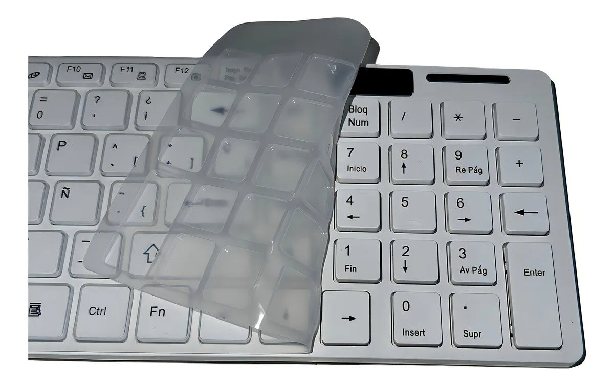 Combo Teclado Y Mouse Optico Inalámbrico Pc Mymobile K-06 Color Del Teclado Blanco