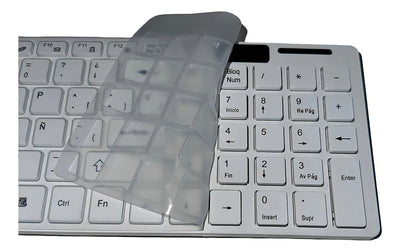 Combo Teclado Y Mouse Optico Inalámbrico Pc Mymobile K-06 Color Del Teclado Blanco