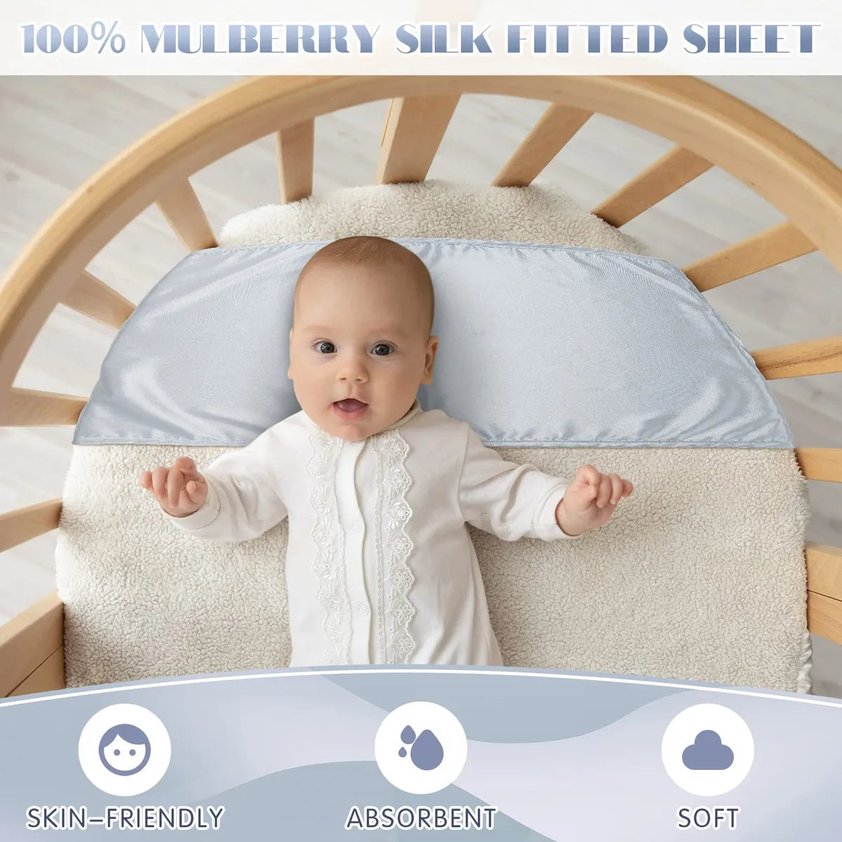 Hosuly Juego De 2 Sabanas De Saten Para Moises De Bebe, Suav