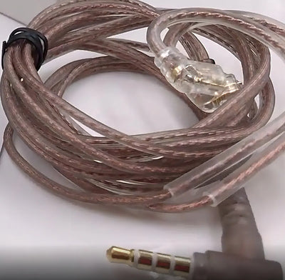 Cable Kz C Pin con micrófono para auriculares Mod.ZSN Pro/ZS10 Pro, color dorado
