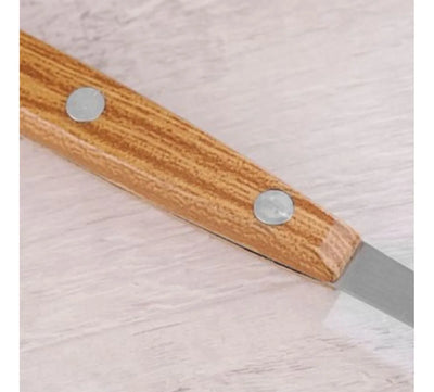 Set Cubiertos Cuchillo Y Tenedor 12 Piezas, Especial Asados Color Color Madera