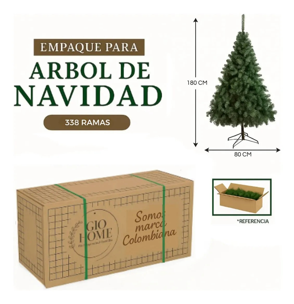 Pino Noruega Árbol De Navidad 1.80m Para Adornos Bolas Luces Verde Claro