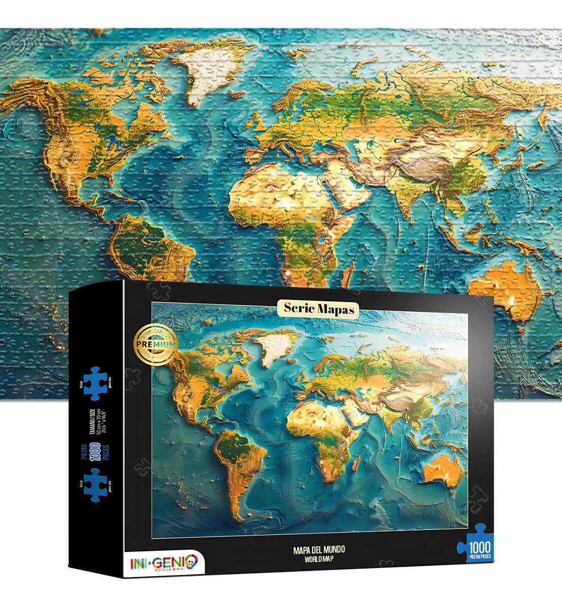 Rompecabezas 1000 Piezas Mapa Del Mundo (ing204)