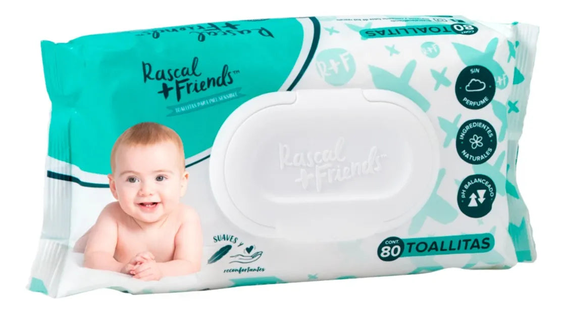 Set Pañitos Humedos Rascal por 320 Unidades - 4 Paquetes