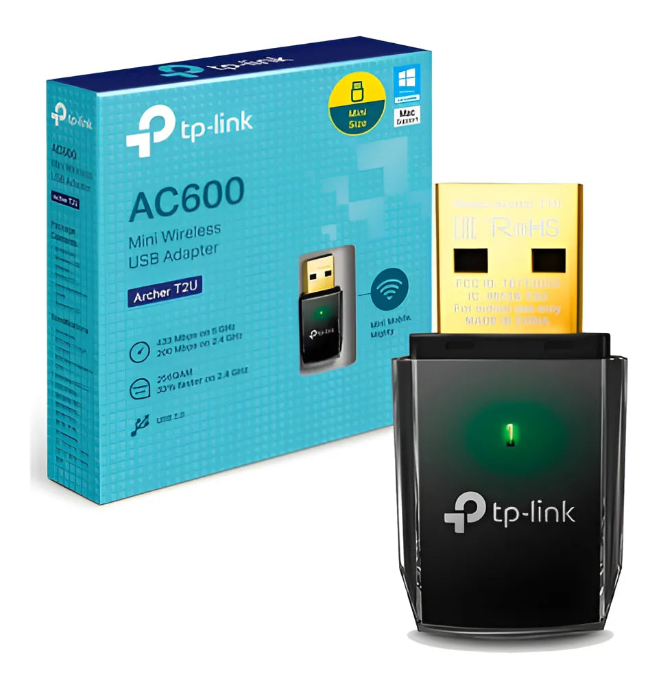 Adaptador Wifi Usb Tp-link Archer T2u Ac600 Dual Band