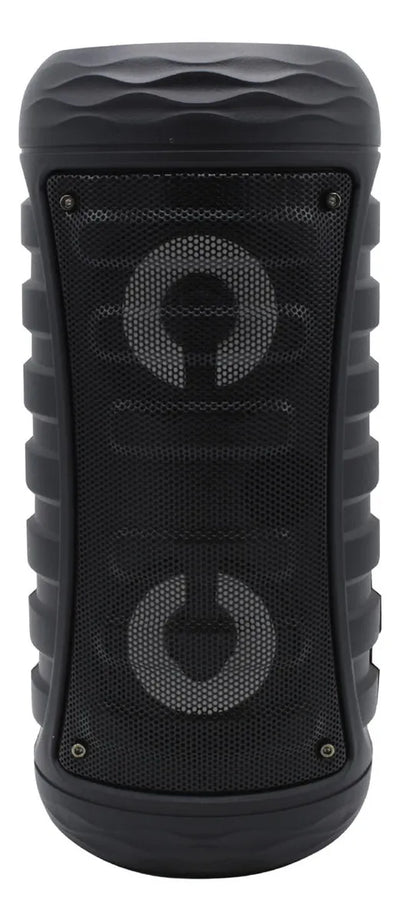 Parlante Recargable 15w Rms Con Micrófono Alámbrico Color Negro