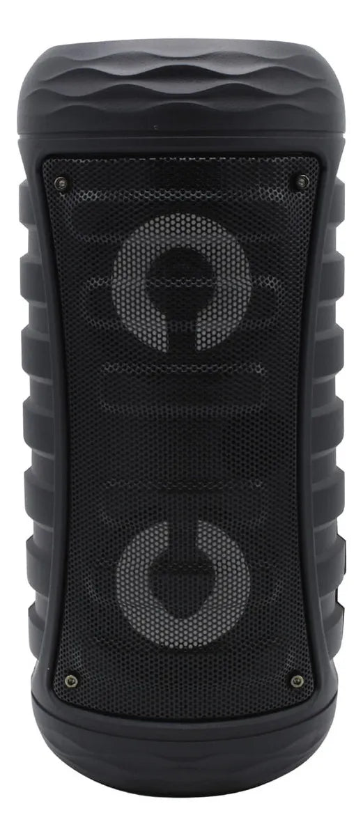 Parlante Recargable 15w Rms Con Micrófono Alámbrico Color Negro