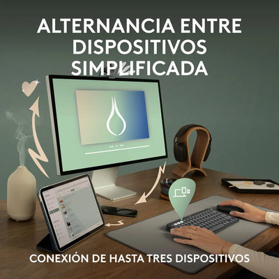 Logitech Combo Bluetooth: Teclado K380s + Mouse M196, Rosa