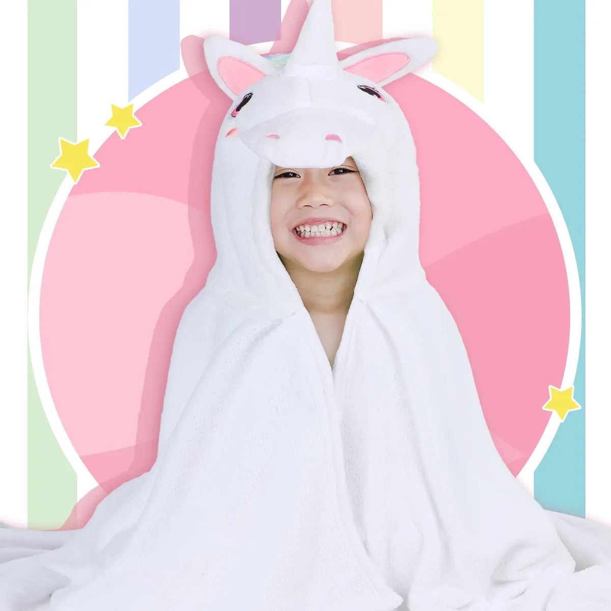 Moukeren Toalla De Bao Con Capucha Con Temtica De Unicornio