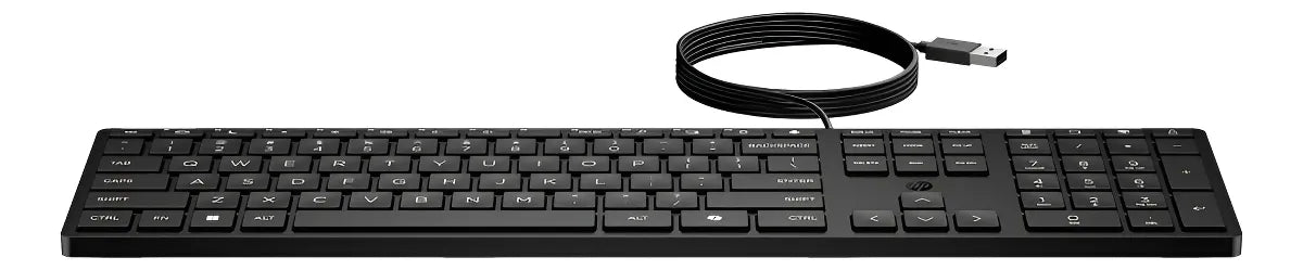 Teclado Alámbrico Hp 320k Qwerty Inglés Us Color Negro