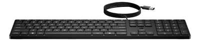 Teclado Alámbrico Hp 320k Qwerty Inglés Us Color Negro