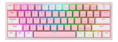 Teclado Redragon Fizz Pro K616-rgb Rosa/blanco Español Gamer Color Del Teclado Rosa Idioma Español Latinoamérica