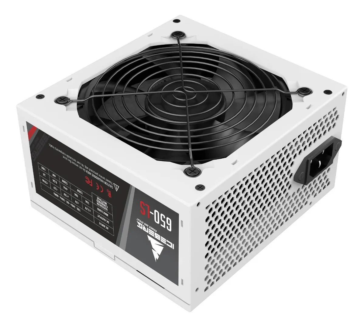 Fuente De Poder Gamer Iceberg 650 Ls White Retail Real Blanco