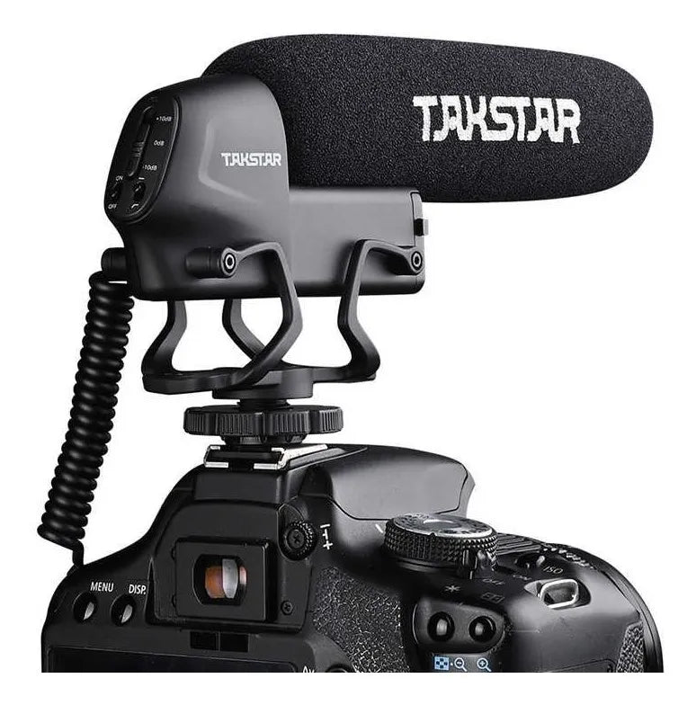 ¡Micrófono Takstar Sgc600 Shotgun Pro para cámara réflex digital Shop! Color: negro