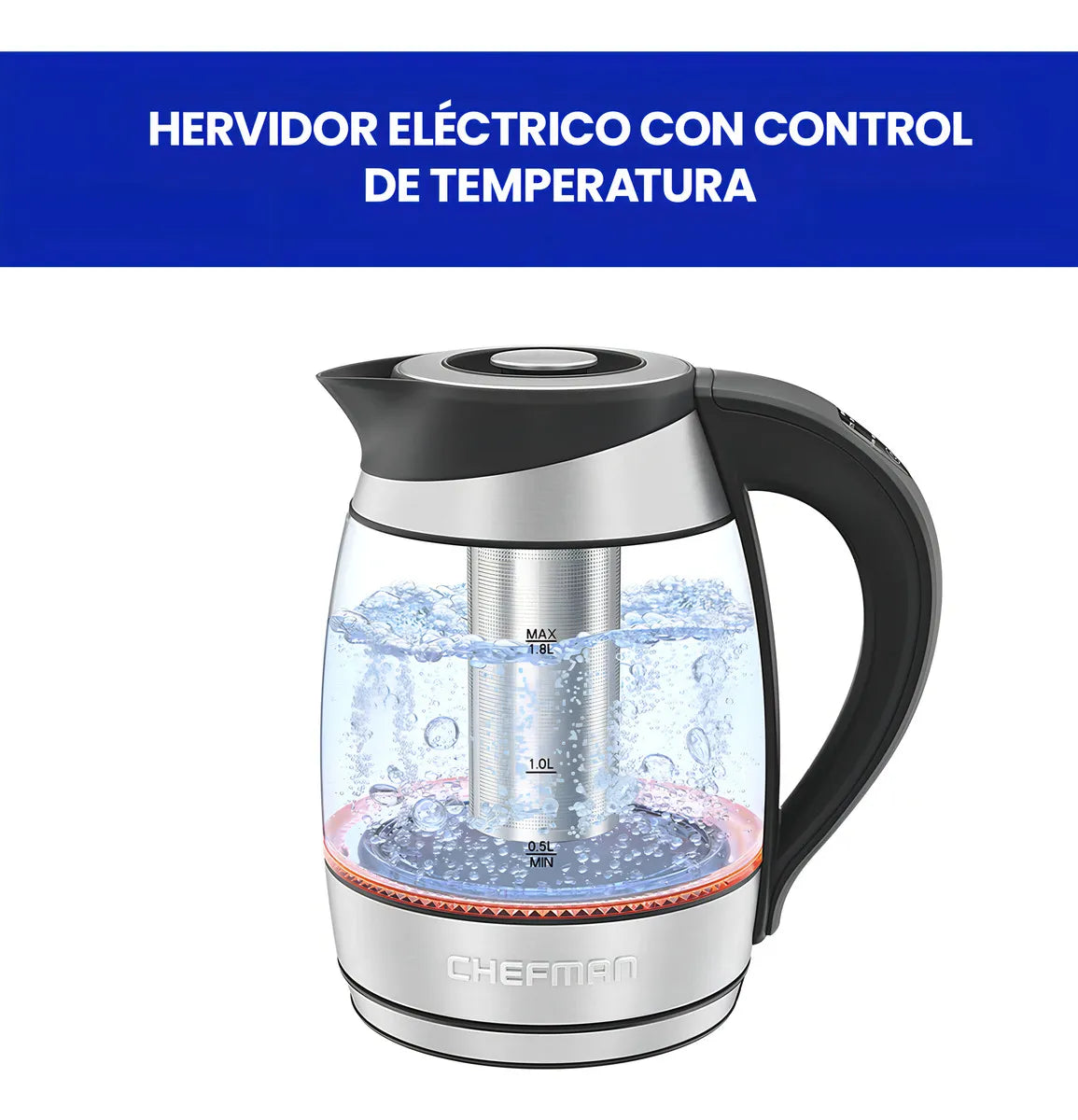 Lava Electrica Chefman Rj11-17-cti-rl 1.8 L Inox
