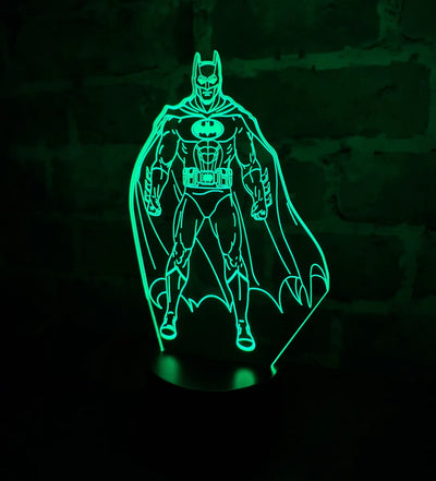 Lámpara De Noche Led Batman Holograma Decoración Regalo Negra