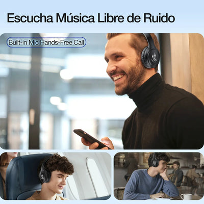 Audífonos Inalámbricos Bluetooth 1000mah Luz Rgb 1hora Negro